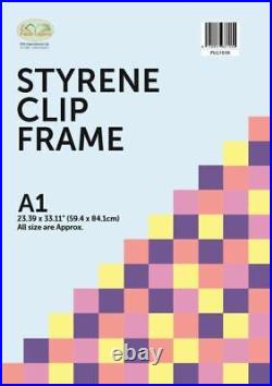 Clip Frame Picture Photo Frames Poster Frameless All Size Packs of 1-2-3-5-10