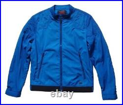 DIESEL Biker Bomber Jacket Lightweight Teflon Blue Mens L Rrp £280