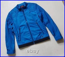 DIESEL Biker Bomber Jacket Lightweight Teflon Blue Mens L Rrp £280