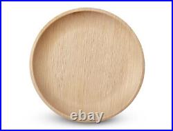 Disposable Bamboo Plates Round Wooden Palm Leaf Biodegradable Eco Friendly Plate