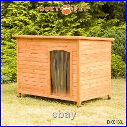Dog Kennels Insulated Cozy Pet 4 Sizes Wooden Puppy Kennel House Removable Floor