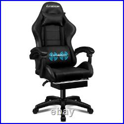 ELFORDSON Gaming Office Chair Extra Large Pillow Racing Executive Footrest Seat