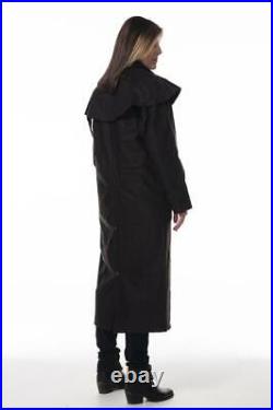 Edinburgh Long Wax Cotton Cape/Duster Unisex Fully lined. Hunter Outdoor BROWN