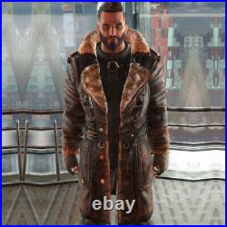 Elder Maxson Fallout Distressed Brown Cowhide Leather Long Coat / XS-5X & Custom