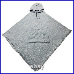 Extra Large Surfers Poncho with hood and pocket llama wool ALL SEASONS UNISEX