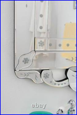 Extra Large Wall Mirror Vintage All Glass Art Deco 4Ft X 1Ft11 122 X 59cm