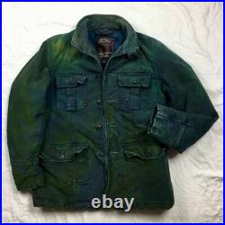 Ezra Abercrombie Fitch Flannel Cotton Twill Heavy Puffer All Cotton Cargo Coat L