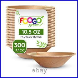 FOOGO Green Disposable Palm Leaf Bowl Dessert and Salad Bowls Ecofriendly Picnic