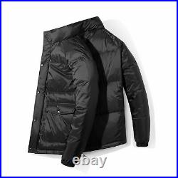 Fashion Men's Casual Solid Color White Duck Down All-Match Loose Oversize Puffer