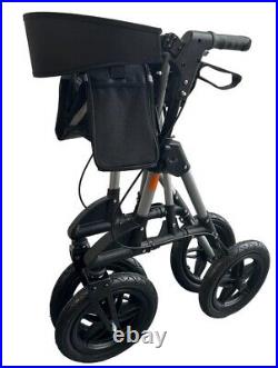 Folding All Terrain Lightweight Outdoor Rollator Large Wheels Seat Bag Backrest