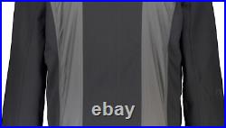 GUCCI Men's Black Grey Panelled LS Zipped Pockets Luxury Stretch Jacket L BNWT