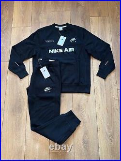 Genuine Nike Air Mens Black Nsw Full Tracksuit Top And Pant All Sizes Dm5207 010