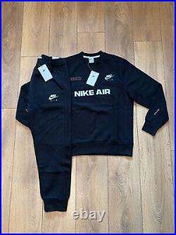 Genuine Nike Air Mens Black Nsw Full Tracksuit Top And Pant All Sizes Dm5207 010