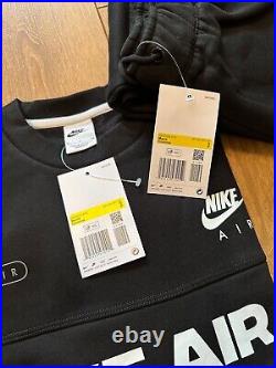 Genuine Nike Air Mens Black Nsw Full Tracksuit Top And Pant All Sizes Dm5207 010