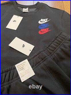 Genuine Nike Air Mens Smoke Grey Nsw Full Tracksuit Top And Pants All Sizes