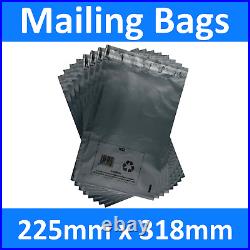 Grey Mailing Bags All Sizes Small/Large Poly Self Seal Plastic Postage Postal