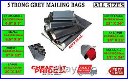 Grey Mailing Bags Strong Poly Postal Postage Post Mail Self Seal All Sizes Mixed