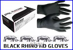 HIGH QUALITY BLACK RHINO GLOVES HD Box100 Strong Heavy Duty all trades NG502 FS
