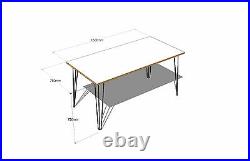 Hairpin Desk & Dining Table Formica Birch Plywood Top All Sizes & Colours