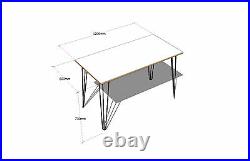 Hairpin Desk & Dining Table Formica Birch Plywood Top All Sizes & Colours