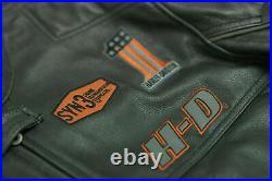 Harley Davidson Screaming Eagle Men's Motorcycle Motorbike Real Leather Jacket