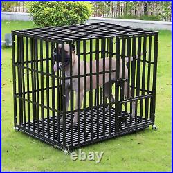 Heavy Duty Steel Dog Pen Run Enclosure Cage Rolling Large Pet Box Indoor Outdoor