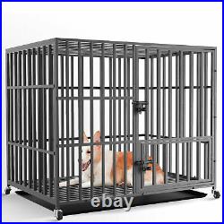 Heavy Duty Steel Dog Pen Run Enclosure Cage Rolling Large Pet Box Indoor Outdoor
