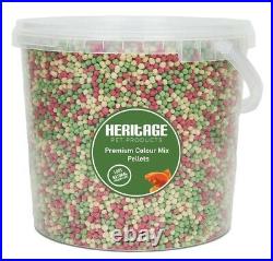 Heritage Floating Pond Mix Complete Daily Fish Food Pellets Koi Goldfish Tubs