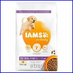 Iams Vitality Large Puppy Dry Dog Food With Fresh Chicken 12kg