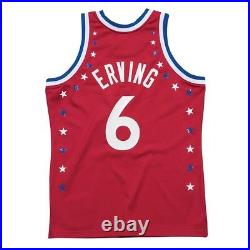 Julius Erving 1972 NBA All Star East Mitchell & Ness Authentic Red Jersey Men's