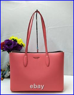 Kate Spade New York All Day Pink Leather Top Handles Large Tote Bag