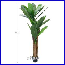 Large Artificial Banana Plant Fake Tree with Pot for In&Outdoor Plants in Pot