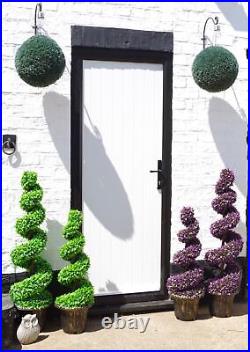 Large Artificial Spiral Tree Topiary with Decorative Planter 90cm Green