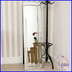 Large Modern Triple Edge All Glass Free Standing Cheval Mirror 5FT X 1FT4