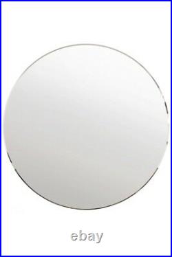 Large Round Wall All Glass Bevelled Classic Round Mirror 100 x 100CM 3ft3 x 3ft3