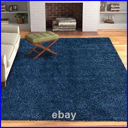 Large Shaggy Fluffy Rug Anti-Slip Super Soft Mat Living Room Bedroom Carpet Rug