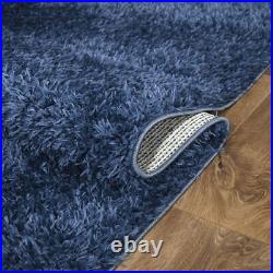 Large Shaggy Fluffy Rug Anti-Slip Super Soft Mat Living Room Bedroom Carpet Rug