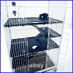 Large Tall Rat Ferret Chinchilla Cage White 140cm With Accessories Blenheim