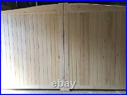 Large Wooden Driveway Gates Swan Neck All Sizes Made To Order The Manor Gate