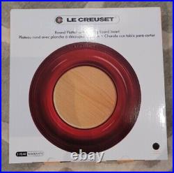 Le Creuset Cheese Platter with Wood Cutting New in Box