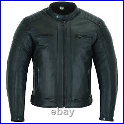 Leather Motorbike Motorcycle Jacket Touring With Genuine CE Armour Biker Thermal