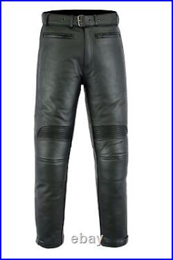 Leather Motorbike Motorcycle Trousers Biker Touring With CE Armour Protection