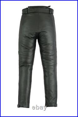 Leather Motorbike Motorcycle Trousers Biker Touring With CE Armour Protection