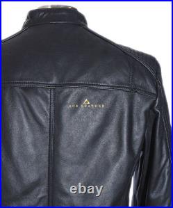 Leo Black Men's New Casual Biker Style Real Soft Lambskin Leather Fashion Jacket