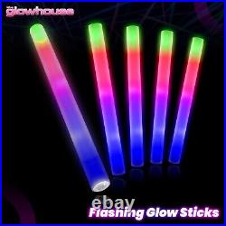 Light Up Premium LED Foam Glow Stick High Quality Multi Colour Large 18 Long UK