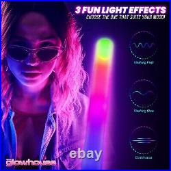 Light Up Premium LED Foam Glow Stick High Quality Multi Colour Large 18 Long UK