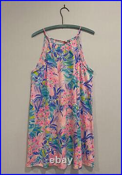 Lilly Pulitzer Dress NEW Margot Large It Was All A Dream Swing Floral Sleeveless