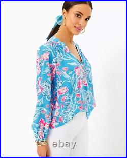 Lilly Pulitzer Elsa Silk Top, Multi Bahamian Rhapsody