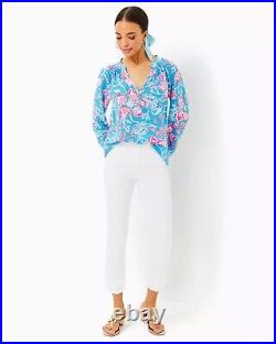 Lilly Pulitzer Elsa Silk Top, Multi Bahamian Rhapsody