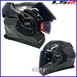 Ls2 Advant-x Flip-over Modular Fibreglass Motorbike Full Face Helmet Ff901 Jeans